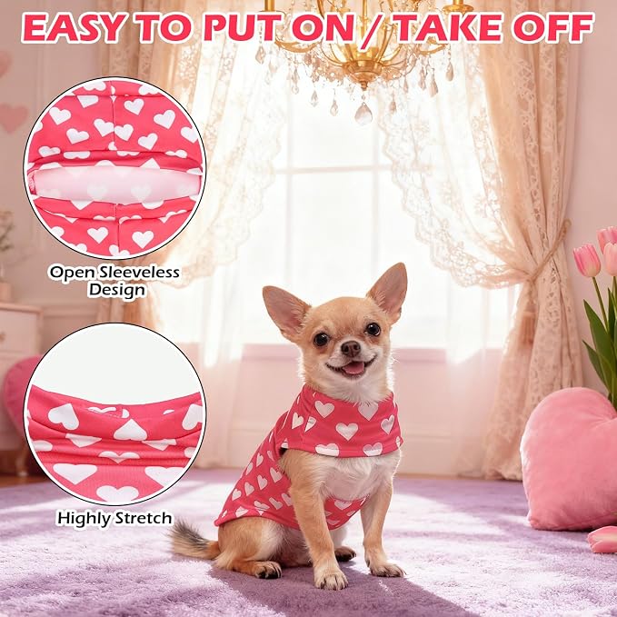Cat Sweater Warm Fleece Pet Clothes for Cats Only | Soft Cat Vest Puppy Hoodie Coat, Fall Cold Winter Sweatshirt Pullover Clothing also for Small Dogs, Heart L