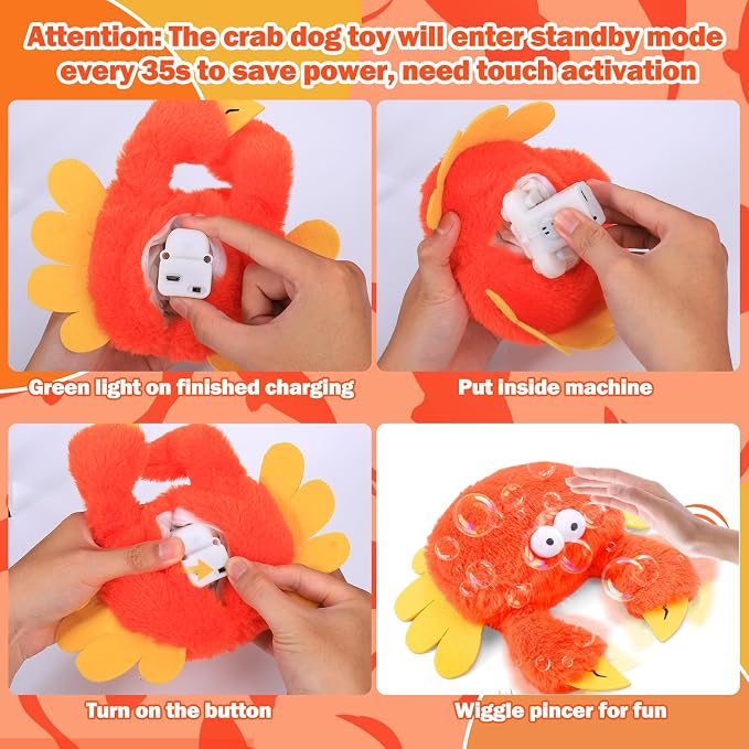 Mity rain Interactive Dog Toys Crab