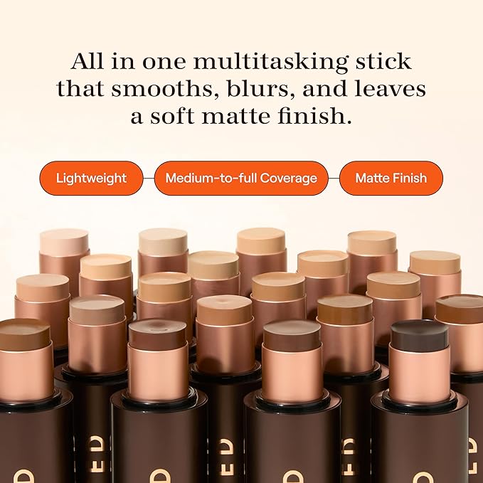 Live Tinted HUESTICK Complexion Stick - Medium-to-Full Buildable Coverage - Soft Matte Finish - Multitasking Makeup Stick - Lightweight, Creamy Formula - Shade 18