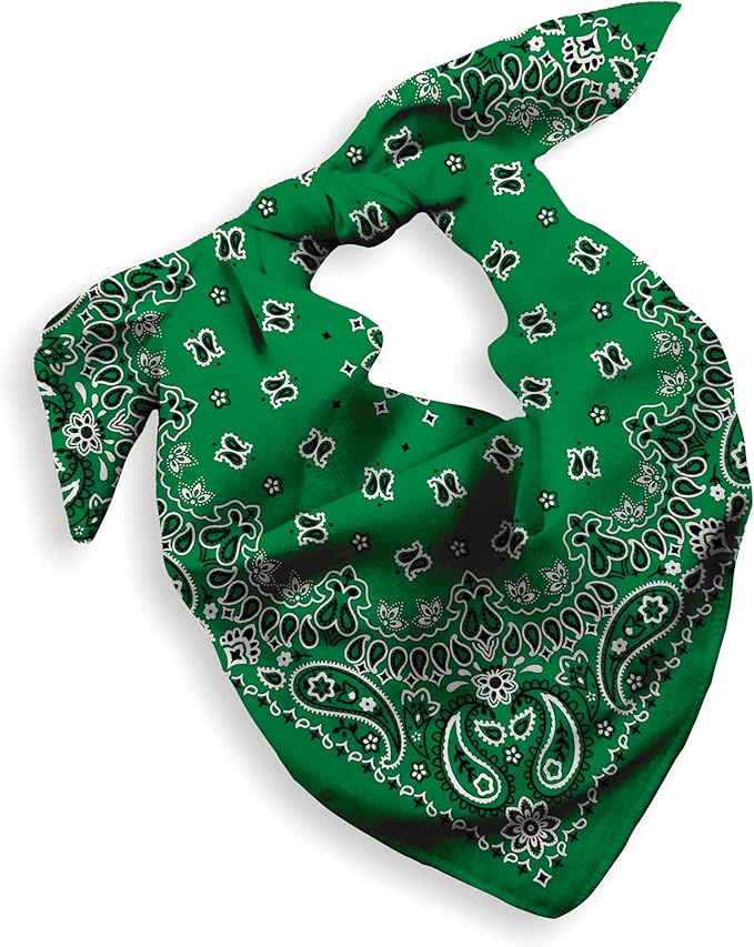 Gift Packaging Bandana for Men Women - 100% Cotton, Paisley, 22x22 In, 1 Pack - Large Bandanna Handkerchief Cowboy Hanky
