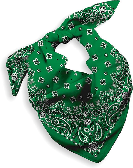 Gift Packaging Bandana for Men Women - 100% Cotton, Paisley, 22x22 In, 1 Pack - Large Bandanna Handkerchief Cowboy Hanky