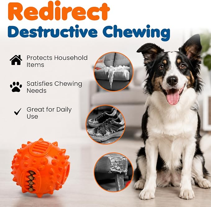 PETZY Dog Treat Dispenser Toy, Interactive Puzzle Feeder for Mental Stimulation, Enrichment Activity, Slow Feeding Game, Boredom Buster, Cognitive Training, Reward Ball for Puppies & Adult Pets