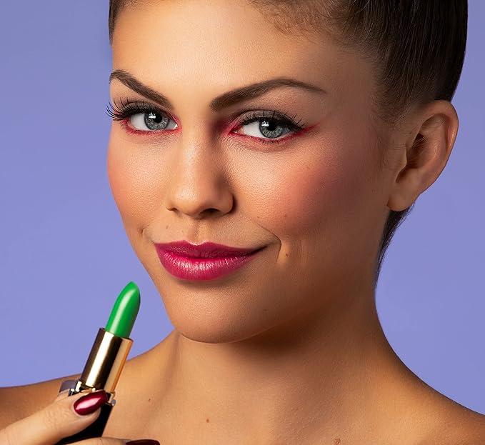 L’Paige Color-Changing Lipstick - Bold Pink-Fuchsia w/ a Satin Finish, Green to Pink Color Transformation, w/ Aloe Vera, Long-Lasting, & Moisturizing Formula for Smooth, Hydrated Lips, Shade LGR