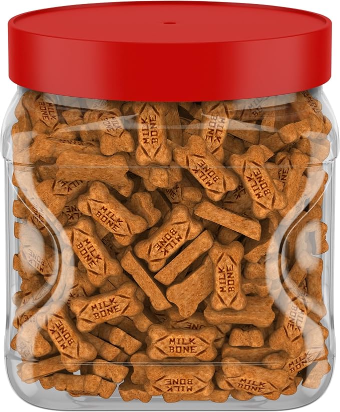 Milk-Bone Soft & Chewy Mini's Dog Training Treats, 18 oz Canister | Made with real chicken breast, small dog treats for training and rewarding, 18% protein, fortified with vitamins and minerals