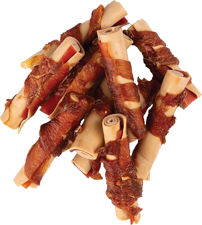 DreamBone Mini Chicken Wrapped Stick Rawhide-Free Dog Treats, 30 Count | Daily Chew, Digests Safely and Completely, Made With Real Protein, Chicken and Veggies, For Adult Dogs