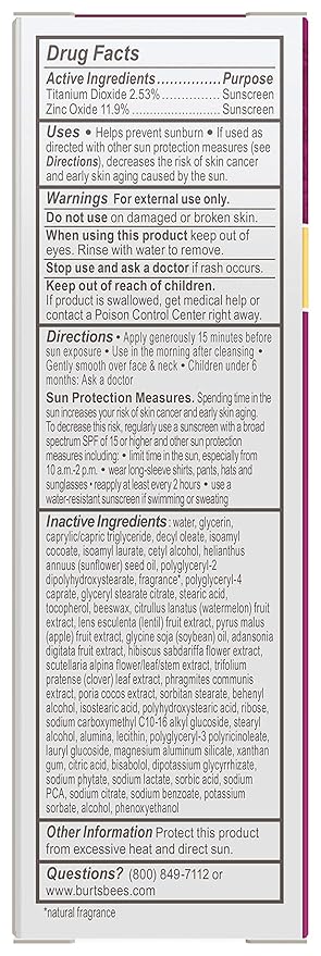Burt's Bees Renewal Day Lotion SPF 30, Firming Face Lotion, 1.8 Ounces