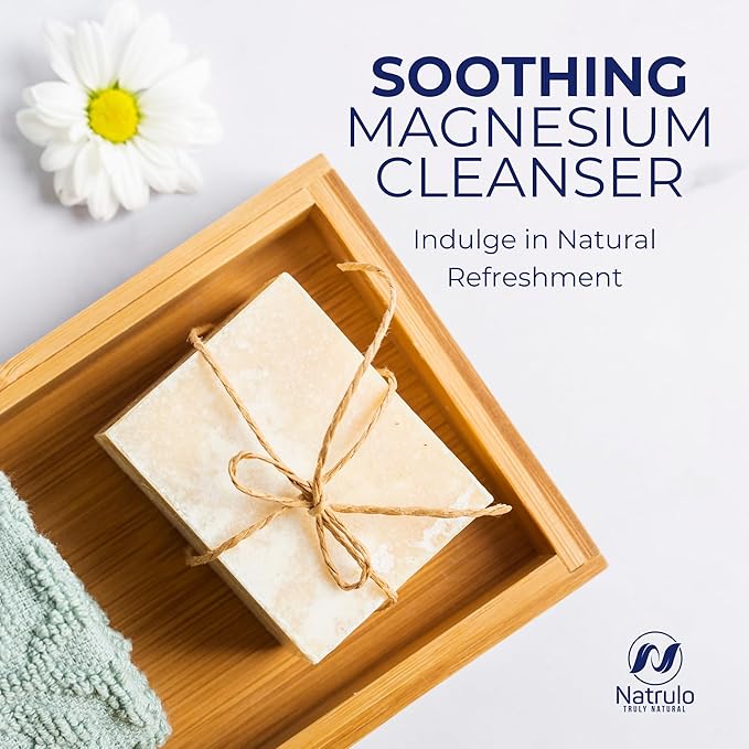 Dead Sea Magnesium Soap Bar – Deep Cleansing, Moisturizing Body Soap for Dry Itchy and All Skin Types – Shower Soap Soothes Muscles and Joints – All-Natural Exfoliating Face and Body Wash Made in USA