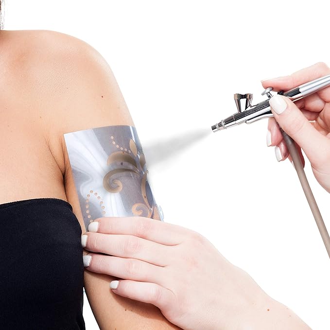 Custom Body Art Black Airbrush Body Paint 8oz - Alcohol-Based, Waterproof, Body Paint for Adults, Cosplay, Temporary Tattoos