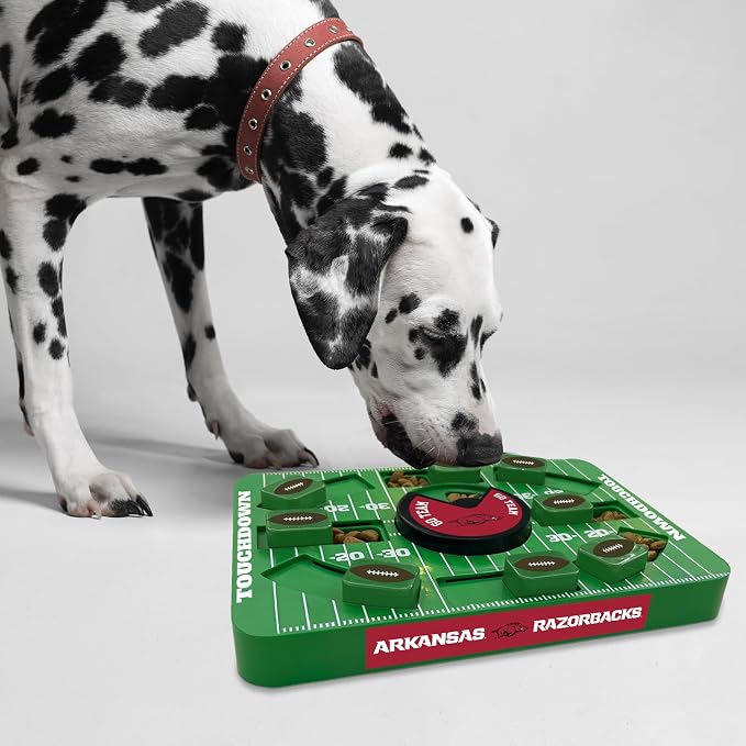Pets First NCAA Arkansas Large Puzzle Toy, Dog Puzzle Treat Toy, New Large Size, Interactive Dog Treat Toy, Dog Slow Feeding Toy