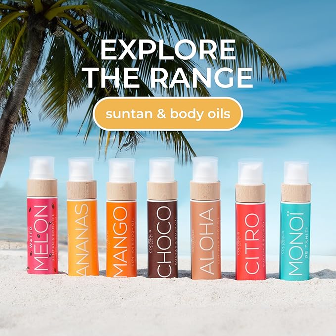 COCOSOLIS ALOHA Sun Tan & Body Oil XL | Organic Tanning Bed Lotion | Get Healthy Deep Chocolate Tan | Tanning Accelerator with 5 Precious Oils to Make Your Skin Glowing & Revitalized