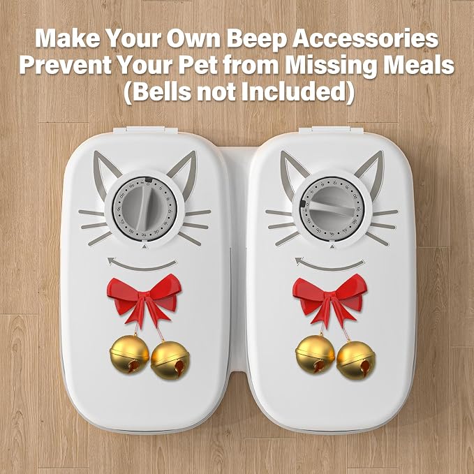 2-Meal Wet Food with Ice Packs Battery Powered Timed Cat Feeder | 48H Wet Food Dispenser, Ice Packs, 700ml Capacity, Battery Powered for Cats & Small Dogs