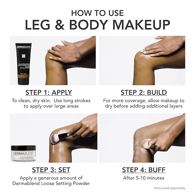 Dermablend Leg and Body Makeup Foundation with SPF 25, 65N Tan Golden, 3.4 Fl. Oz.