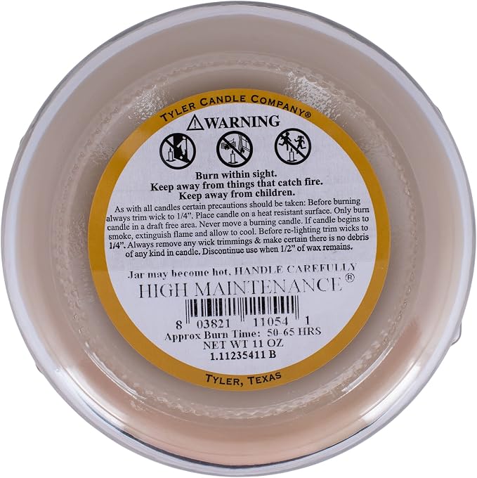 Elanze Designs Tyler Candle HIGH Maintenance 11 Ounce and 3.4 Ounce Aromatherapy Scented Candles; Set of 4