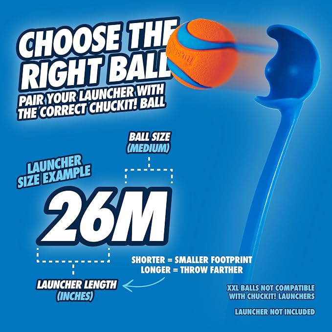 Chuckit! Classic 26M Dog Ball Launcher, 26in, Includes Medium 2.5in Ball