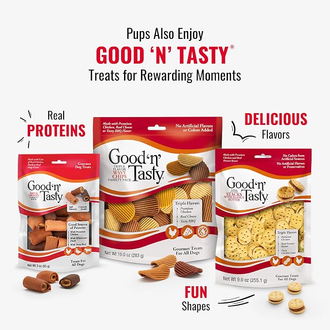 Good 'n' Fun Kabobs Long-Lasting Dog Treat Made With Real Protein, 24 oz | Premium Chicken, Pork and Beef Hide Chew, Supports Dental Health and Mental Stimulation, For Adult Dogs