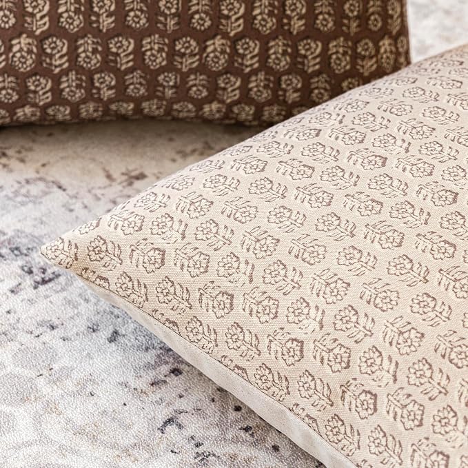 Foindtower Set of 2 Decorative Long Body Lumbar Throw Pillow Covers Vintage Accent Farmhouse Cushion Covers Neutral Home Decor for Sofa Couch Chair Bedroom Living Room,14×36 Inch,Ivory Beige
