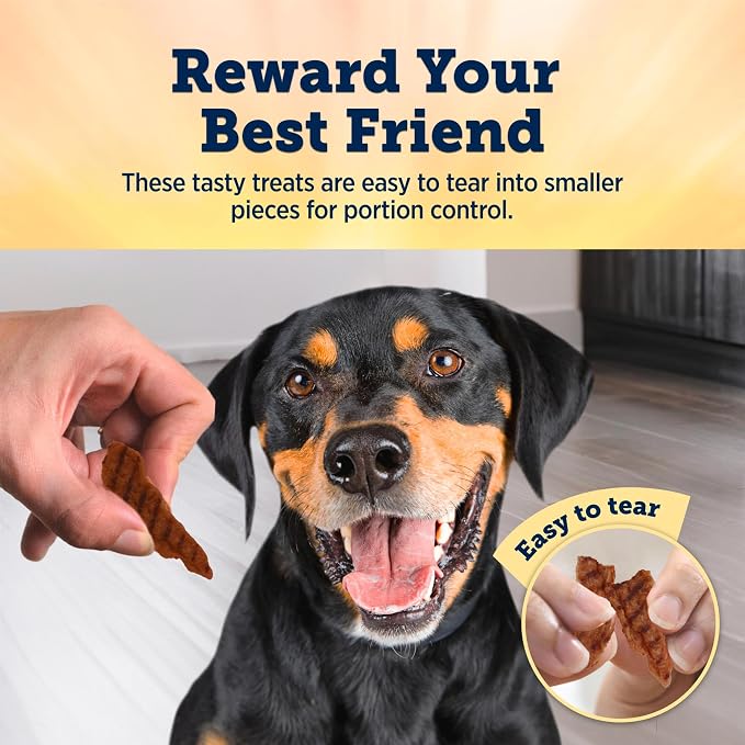 Blue Buffalo True Chews Premium Jerky Cuts Steak Dog Treats, 30 oz | Real Beef First, Oven-Dried, Easy to Tear, No Chicken By-Product, Corn, Wheat, or Soy