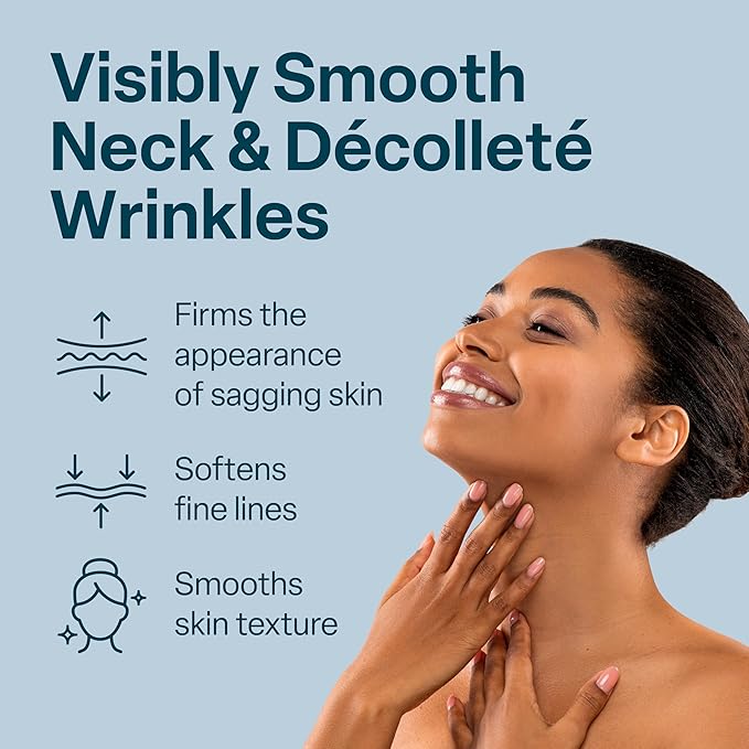 QRxLabs Lemon Verbena Neck Firming Cream – Tightening & Lifting Moisturizer for Loose, Wrinkled or Sagging Skin, Decollete & Chest – Best to Prevent Turkey/Crepe Neck – 2 fl oz