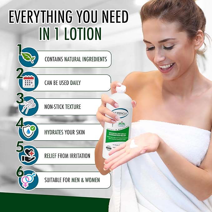 GLY MIRACLE Moisturizing Body Cream Lotion, 12 ounce - Non-Greasy Skin Humectant for Extremely Dry Skin, Hands, Body, and Feet, Fragrance-Free with Pure Glycerin for Nourishing Hydration.