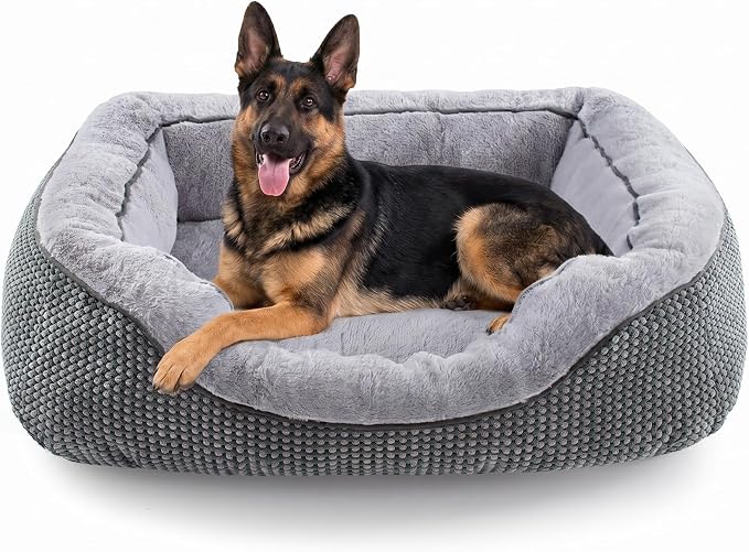 XL Dog Beds Large Sized Dog, Washable Orthopedic Warming Soft Sleeping Durable with Anti-Slip Bottom