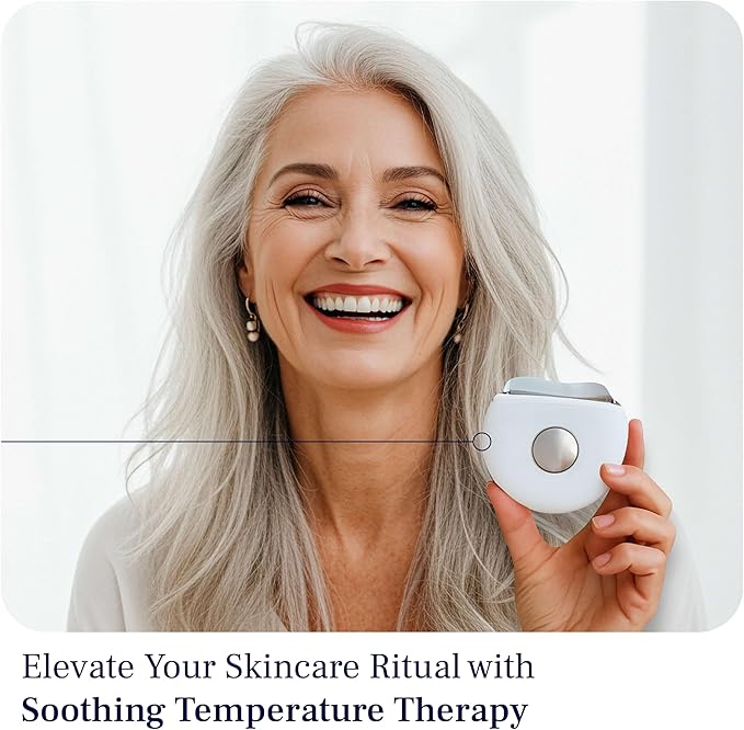 PUREANCE Hot & Cold Beauty Instrument - Red Light Therapy for Face & Neck - Portable Facial Massager Tool - LED Thermal Face Sculpting Wand- for Skin Care, Lift, Puffiness, Wrinkles, Double Chin