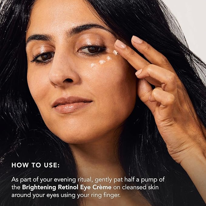 RANAVAT Brightening Retinol Eye Cream - Anti Aging Eye Cream and Dark Circle Corrector to Help Target Fine Lines - Enriched with Micro-Encapsulated Retinol, Bakuchi Seed, & Saffron (0.5 oz)