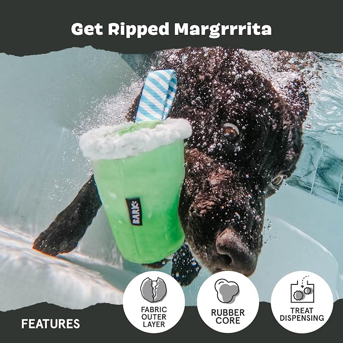 BarkBox Get Ripped Margrrrita Super Chewer Tough Dog Chew Toy - 2 Toys in 1