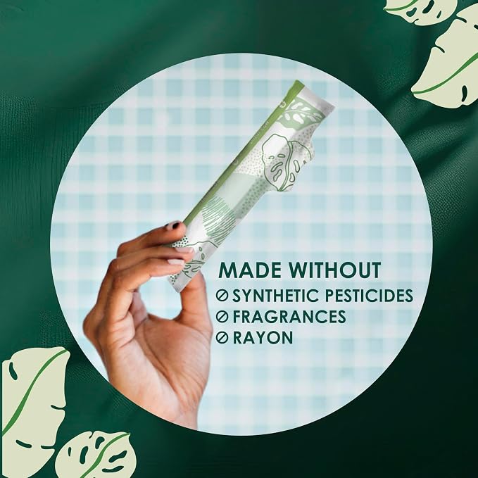 L. Cotton Tampons Light/Regular Absorbency Multipack, Contains an Organic Cotton Core, Made Without Synthetic Pesticides, or Fragrances, 84 Count (Pack of 2)