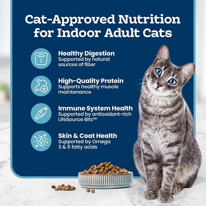 Blue Buffalo Tastefuls Salmon Adult Indoor Dry Cat Food, 15 lb | Salmon & Brown Rice Recipe, Antioxidant-Rich LifeSource Bits, No Corn, Wheat, or Soy