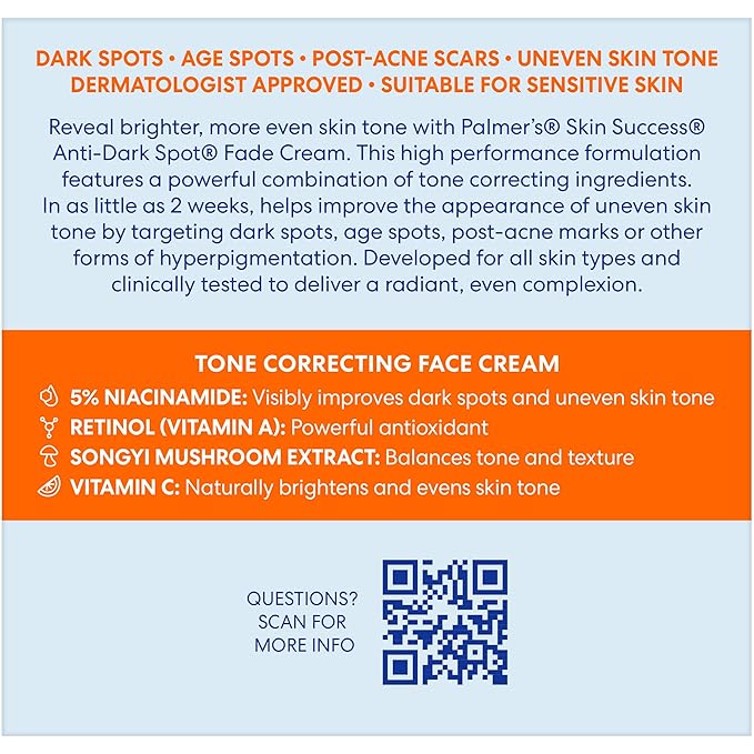 Palmer's Skin Success Anti-Dark Spot Fade Cream for Dry Skin, 4.4 Ounce