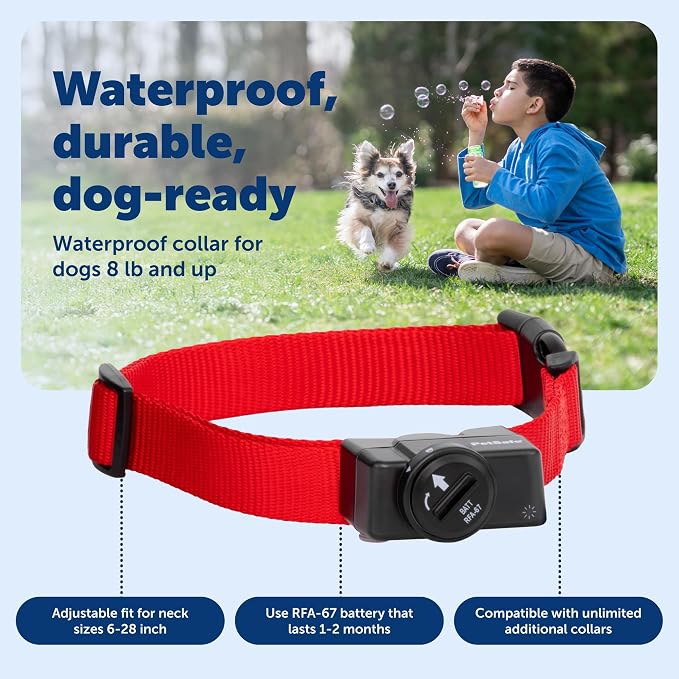PetSafe Wireless Fence Pet Containment System, 2 Dogs, Up to 1/2 Acre | No Wire to Bury, Adjustable Circular Boundary, Kit Includes 2 Receiver Collars and Boundary Flags, Portable, Dogs 5 lb+