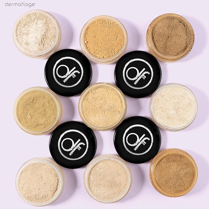 Mineral Powder Foundation for Sensitive Skin, Powder Sunscreen with SPF 26, All Natural Ingredients, Anti-oxidant protection, Made in the Shade by Dermaflage, 0.4 oz
