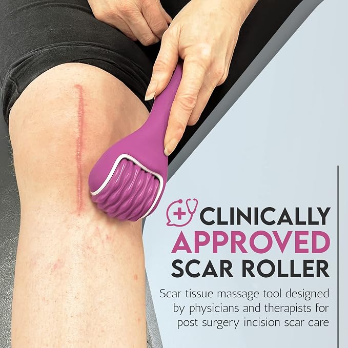 Scar Tissue Massager for Post-Surgery Recovery, Silicone Ice Massage for Post-Surgery Incision Swelling and Soreness, Vibrating Joint Roller for Improved Range of Motion Designed by Physical Therapist