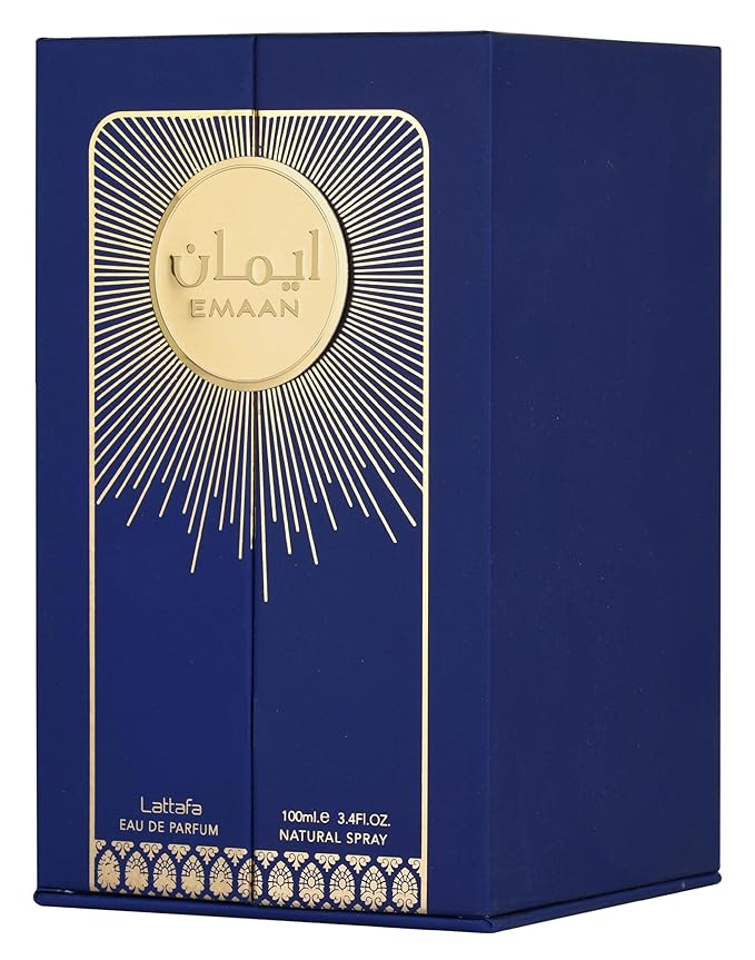 Lattafa Emaan Eau de Parfum Spray for Unisex, 3.4 Ounce