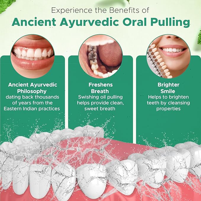 Dale Audrey Nano Hydroxyapatite Mouthwash Oil Pulling for Teeth and Gums | Mint Flavored Organic Mouthwash for Bad Breath | Essential Oils for Teeth Whitening & Fresh Breath Natural Mouthwash 8 oz
