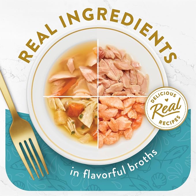 Purina Fancy Feast Lickable Appetizers and Broths Collection Grain Free Wet Cat Food Topper Variety Pack - 12 ct. Box (Pack of 2 Pack)