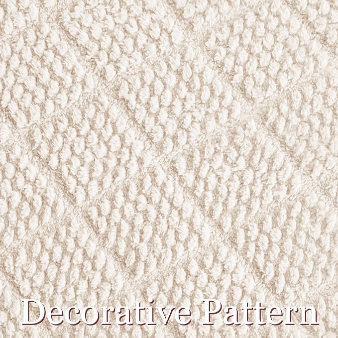 Whale Flotilla Soft Fleece King Size Blanket for Bed, Ivory White | Jacquard Waffle Blankets for Home Decor, Lightweight and Cozy, All Season Suitable, 90x104 Inch
