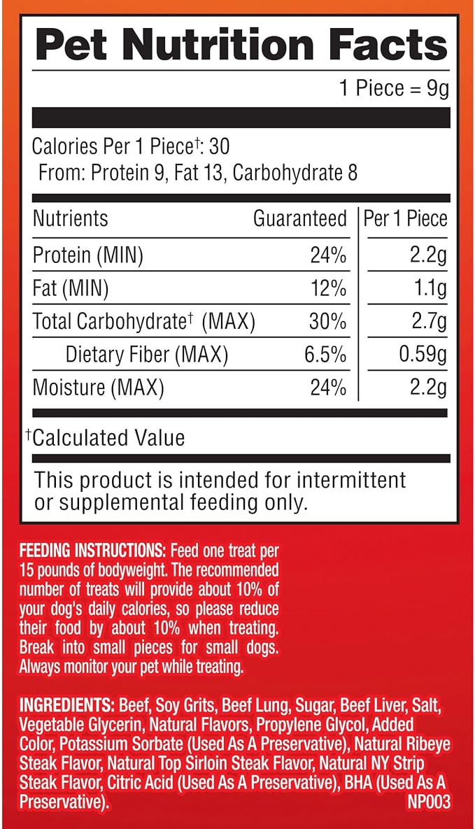 Pup-Peroni Triple Steak Flavor Dog Treats, 5.6 Oz. Bag, (Pack of 8)