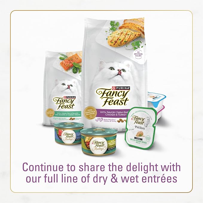 Purina Fancy Feast Dry Cat Food with Savory Farm-Raised Chicken and Turkey - 3 lb. Bag