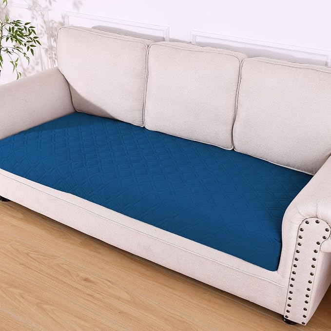 Waterproof Dog Bed Blanket - Soft Pet Blanket & Sofa Cover for Dogs | Reversible Washable Furniture Protector, Couch Covers for Pets (40x70 Inch, Navy Blue/Blue)