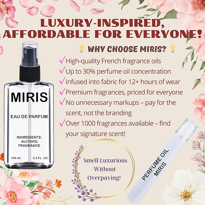 MIRIS No. 42339, Inspired by Idole, Long-Lasting Eau de Parfum for Women, Spray 3.4 Fl Oz / 100 ml