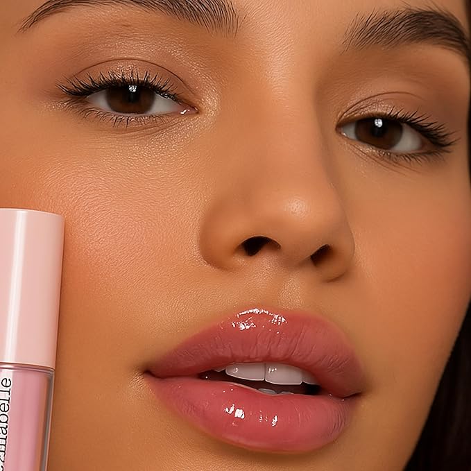 Sophia + Mabelle Hydrating Lip Oil – Lightweight, Non-Sticky & High-Shine Lip Gloss Oil – Moisturizing, Nourishing, Soothing Tinted Formula for Soft Lips – 3.7g (Shady Beach (Hot Pink), 3.7g)