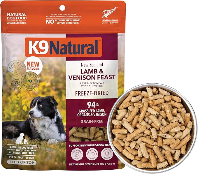 K9 Natural - Freeze Dried High Protein Grain-Free Dog Food Or Topper