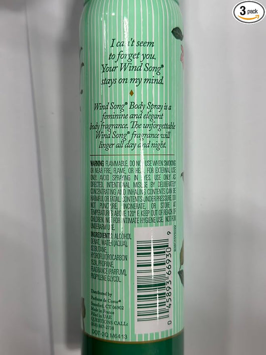 WIND SONG BODY SPRAY - PACKAGE OF 3