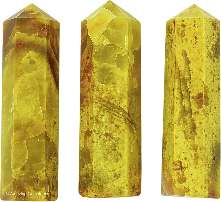 Amazing Gemstone Crystal Points Bulk Healing Crystals & Stones - Premium Single Terminated Healing Wand Point Bulk Crystals for Crafts, Crystal Grid, DIY Work