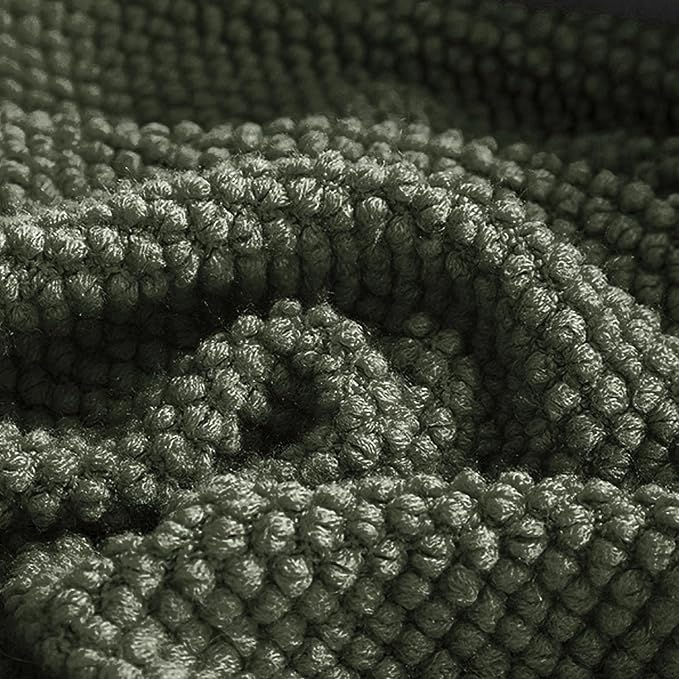 LOMAO Knitted Throw Blanket with Tassels Bubble Textured Lightweight Throws for Couch Cover Home Decor (Dark Olive, 50x60)