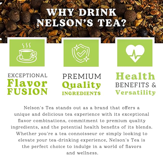 Nelson's Tea Really Root Beer - Sarsaparilla Root Herbal Loose Leaf Tea; Blend of Flavors like Sarsaparilla, Burdock, and More!