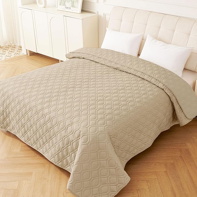 Waterproof Dog Bed Blanket - Soft Pet Blanket & Sofa Cover for Dogs | Reversible Washable Furniture Protector, Couch Covers for Pets (52x82 Inch, Taupe/Taupe)