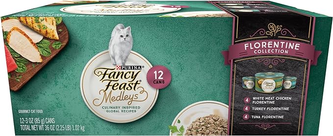 Fancy Feast Purina Medleys Florentine Wet Cat Food, 3 oz. Cans, 2x12 Pack