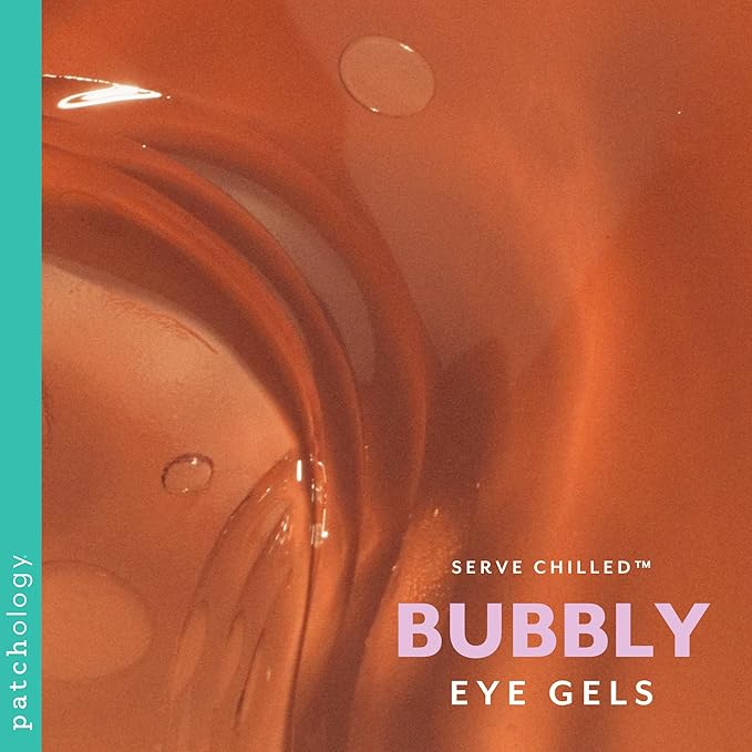 Patchology Serve Chilled Bubbly Eye Gels with Niacinamide, Hydrating Under Eye Patches with Niacinamide and Vitamin C, Under Eye Gel Pads with Gel Technology, Facial Skin Care Products - 5 Pairs
